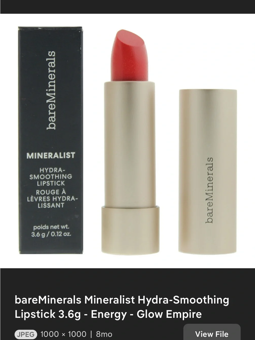 bareMinerals Mineralist Hydra-Smoothing Lipstick - Energy color